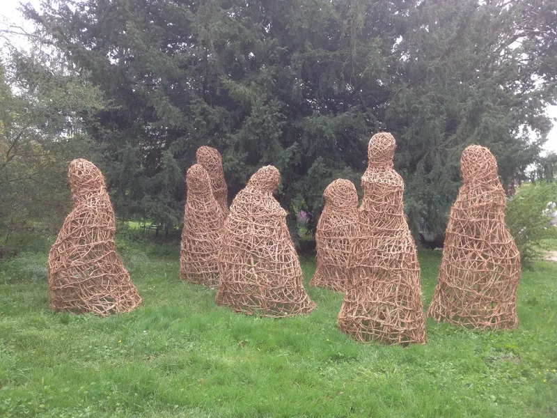 Network of Cistercians - Installation (2018) - Wild clematis  by Véronique Matteudi