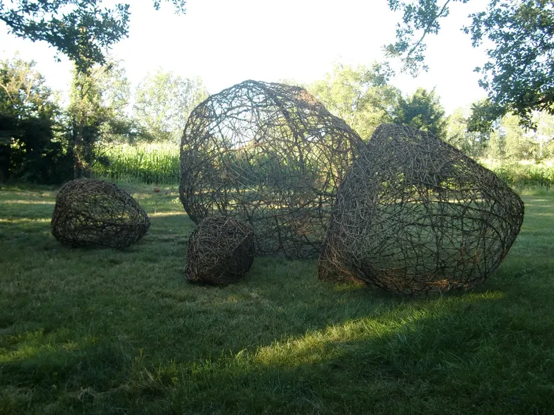 Spheres - Installation (2012) - Wild clematis  by Véronique Matteudi